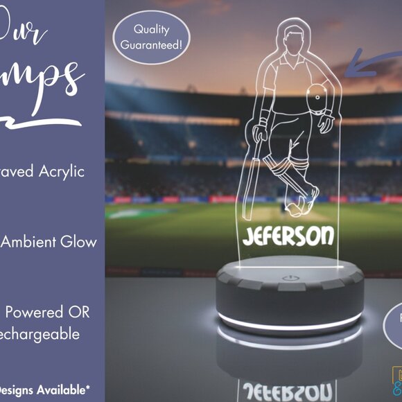 Cricket LED Night Light – Custom Gift for Fans - Picture 3 of 8
